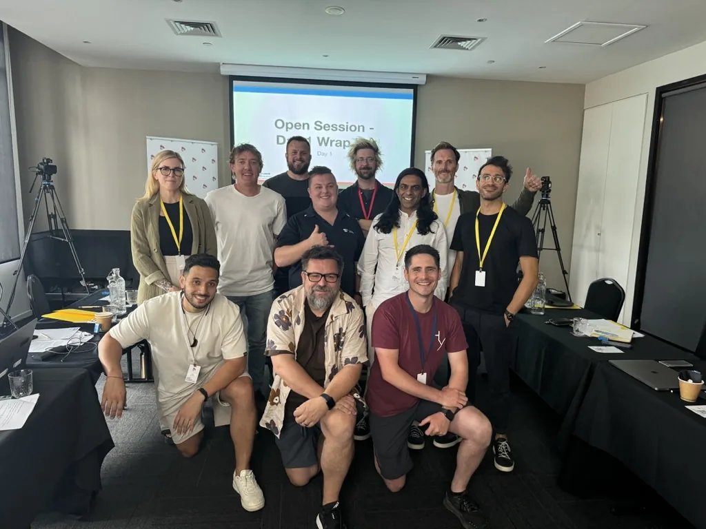 Group photo at the end of a Gather event
